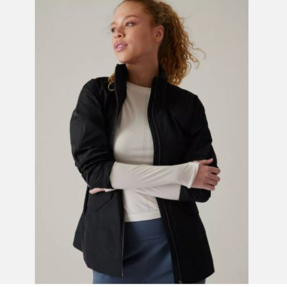 NWT ATHLETA Westerly Jacket Women Size Small Black - Picture 4 of 5